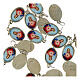 Medaglia Sacro Cuore di Maria metallo nichelato resina 1,5x1 cm s2