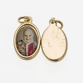 Medal Pope John Paul XXIII in golden metal and resin 1.5x1cm
