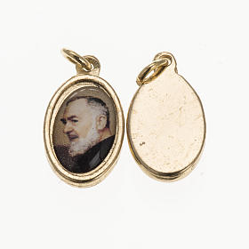 Médailles: Médaille Père Pio Pietrelcina dorée 1,5x1