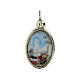 Medaglia Madonna Fatima metallo argentato resina 1,5x1 cm s1