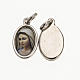 Medal Our Lady of Medjugorje's face in silver metal and resin 1. s1