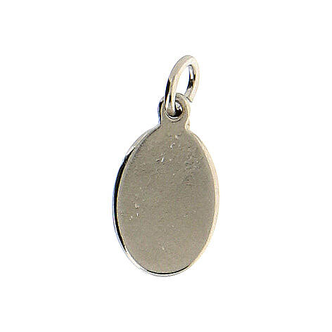 Medalha rosto Sagrado Coração Jesus metal prateado resina 1,5x1 cm 2