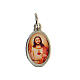 Medalha rosto Sagrado Coração Jesus metal prateado resina 1,5x1 cm s1