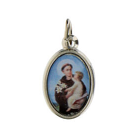 Medal in silver metal resin Saint Anthony of Padua 1.5x1cm