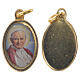 Medalha João Paulo II metal dourado e resina 1,5x1 cm s2
