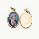 Medalha Madre Teresa Calcutá em metal dourado e resina 1,5x1 cm s1