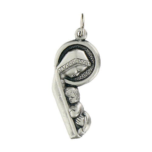 Medaglia Madonna bambino addormentato metallo 1