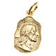 Medal in golden metal with face of Christ 19mm s1