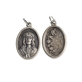 Medaille Ecce Homo oval galvanisch antikes Silber