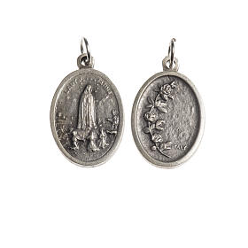 Our Lady of Fatima medal, oval shaped antique silver