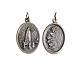 Our Lady of Fatima medal, oval shaped antique silver s1