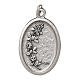 Our Lady of Fatima medal, oval, antique silver light blue enamel s2