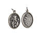 Our Lady Help of Christians medal, oval, antique silver s1