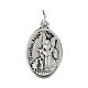 Médaille Ange custode et Sainte Famille métal ovale 20mm s1