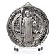 Medaille Heiliger Benedikt Zamak versilbert Durchmesser 15 cm s1