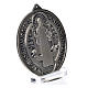 Saint Benedict medal in silver zamak 15 cm diameter s2