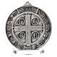 Medalik święty Benedykt zama posrebrzany średnica 15cm s3