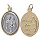 Medaille Heilige Familie Metall vergoldet versilbert 2,5cm groß s1