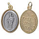 Medalla Auxiliadora metal dorado plateado 2,5 cm s1