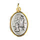 Lourdes Medal in silver and golden metal 2.5cm s1