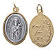 Medaille Heilige Teresa Metall vergoldet versilbert 2,5cm groß s1