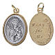 Medalha Perpétuo Socorro metal dourado prateado 2,5 cm s1