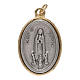 Fatima Medal in silver and golden metal 2.5cm s1