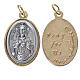 Medaille Heiliges Herz Jesu Metall vergoldet versilbert 2,5cm groß s1