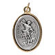 Saint Michael silver and golden medal 2.5cm s1