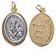 Medalla San José con Niño Jesús dorada y plateada 2,5 cm s1