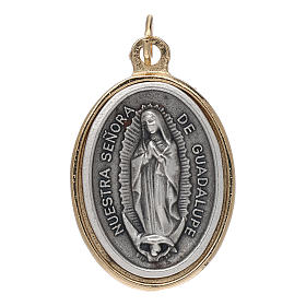 Our Lady of Guadalupe silver and golden medal 2.5cm