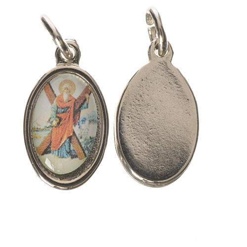 Saint Andrew medal in silver metal, 1.5cm 1