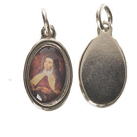 Medalik święta Teresa z Avili metal posrebrzany 1,5cm