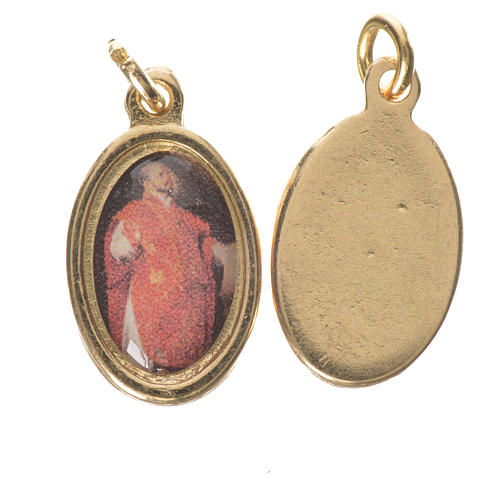 Médaille St Ignace de Loyola métal doré 1,5cm 1
