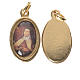 Saint Teresa of Avila medal in golden metal, 1.5cm s1