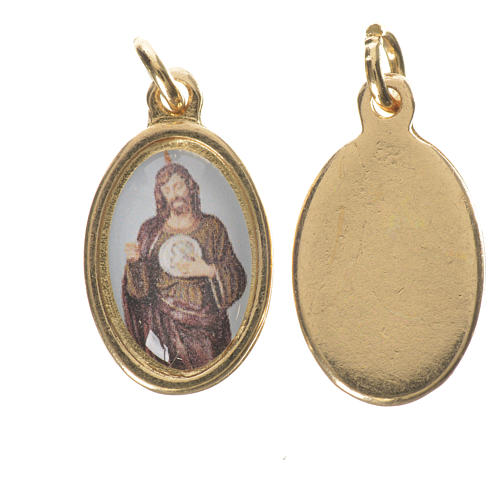 Saint Jude Thaddaeus Medal in golden metal, 1.5cm 1
