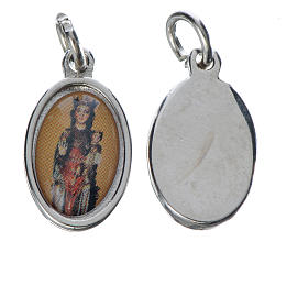 Medalhas: Medalha Madone de Fenestre metal prateado 1,5 cm