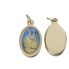 Notre Dame de Grâce medal in golden metal, 1.5cm