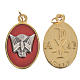 Medalha Espírito Santo metal esmalte vermelho 2,2 cm s1