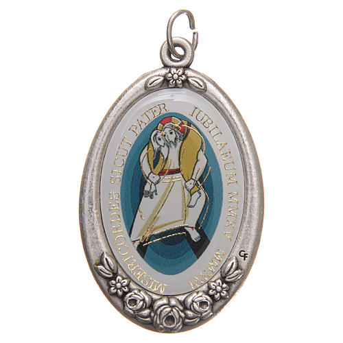 STOCK Medalik Jubileusz Miłosierdzia Papież Franciszek 4,2 X 2,7cm 1