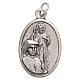Saint Faustyna medal in galvanised zamak, antique silver 2.1cm s1