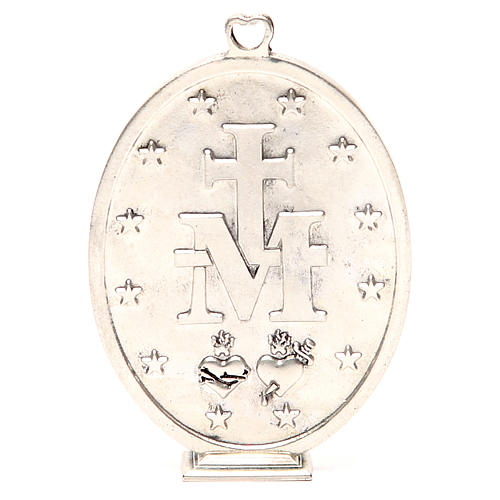 Medalik Matka Boska 12,5cm galwanizowane srebro 3