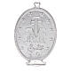 Médaille Vierge Miraculeuse galvanisée argent gris vieilli 12,5 cm s3