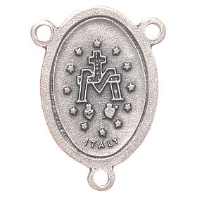 Oval medal for DIY rosary with Our Lady of the Miraculous Medal 2.4cm