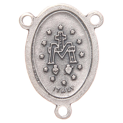 Oval medal for DIY rosary with Our Lady of the Miraculous Medal 2.4cm 2