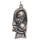 STOCK Medaglia Madonna con Bambino metallo ossidato 40mm s1