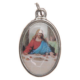STOCK Medalik Ostatnia Wieczerza metal niklowany 2,5cm