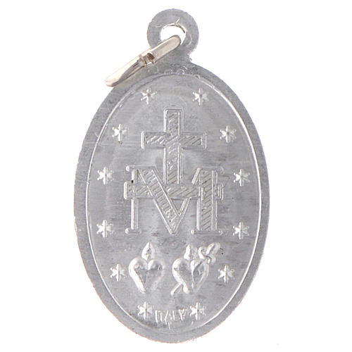 STOCK Medaglia Madonna Miracolosa alluminio argentato 2