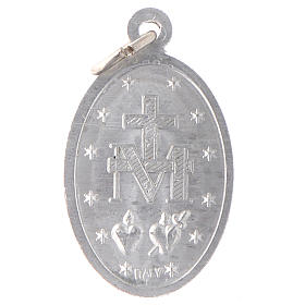 STOCK Our Lady of Miracles medal in silver aluminium