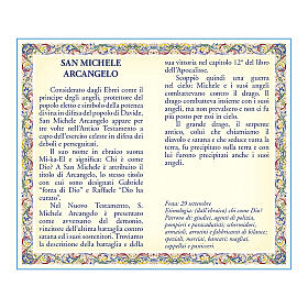 Kette mit Medaille und Karte mit Gebet von Sankt Michael dem Erzengel ITA